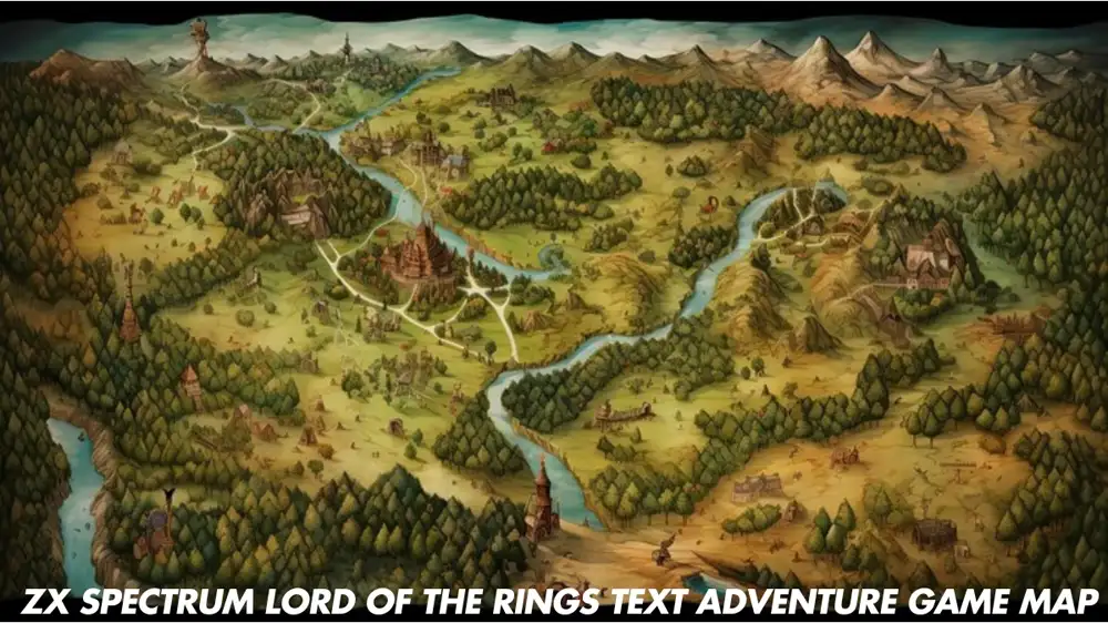 Exploring the ZX Spectrum Lord of the Rings Text Adventure Game Map