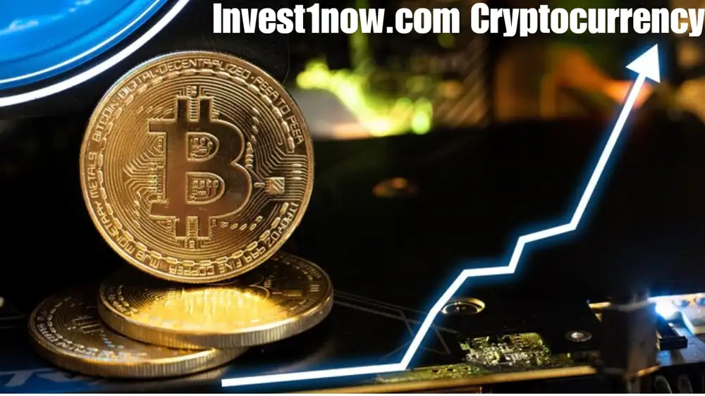 Gold Invest1now.com Cryptocurrency with graphs rising arrow