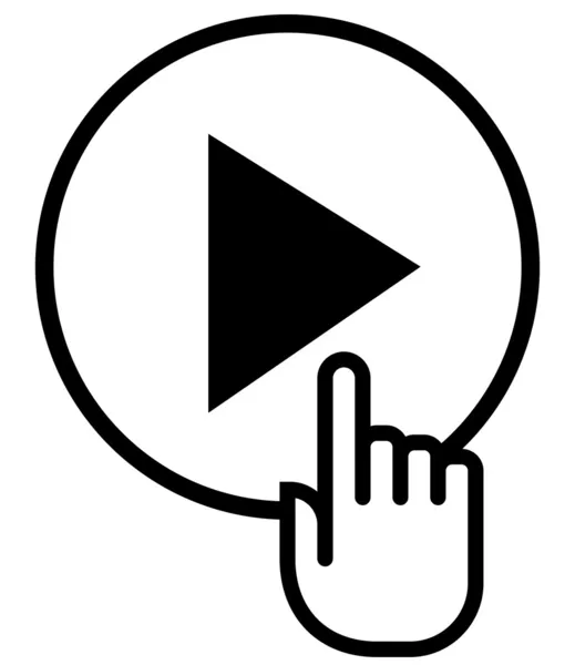 depositphotos 44954221 stock illustration hand on play icon
